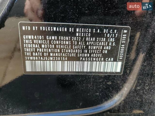 Фольксваген Джетта 2017 в Запорожье на Automoto.ua Черный Фольксваген Джетта, объемом двигателя 1.4 л и пробегом 133 тыс. км за 1900 $, фото 11 на Automoto.ua