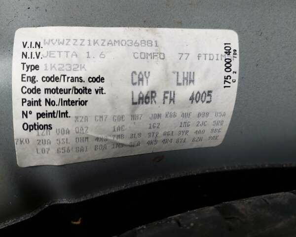 Серый Фольксваген Джетта, объемом двигателя 1.6 л и пробегом 158 тыс. км за 8200 $, фото 55 на Automoto.ua