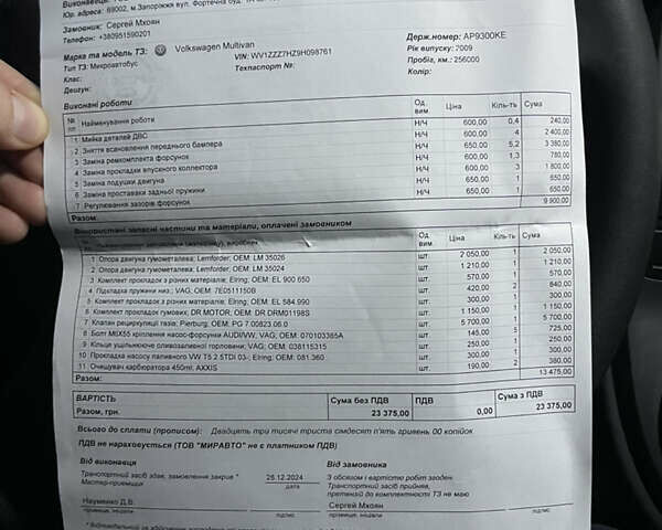 Сірий Фольксваген Мультиван, об'ємом двигуна 2.46 л та пробігом 294 тис. км за 11000 $, фото 21 на Automoto.ua