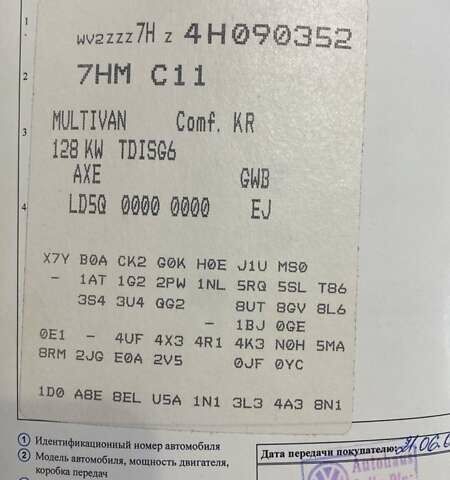 Синий Фольксваген Мультиван, объемом двигателя 2.5 л и пробегом 395 тыс. км за 15800 $, фото 21 на Automoto.ua