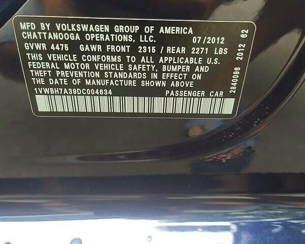 Синий Фольксваген Пассат Б7, объемом двигателя 2.5 л и пробегом 180 тыс. км за 12999 $, фото 11 на Automoto.ua