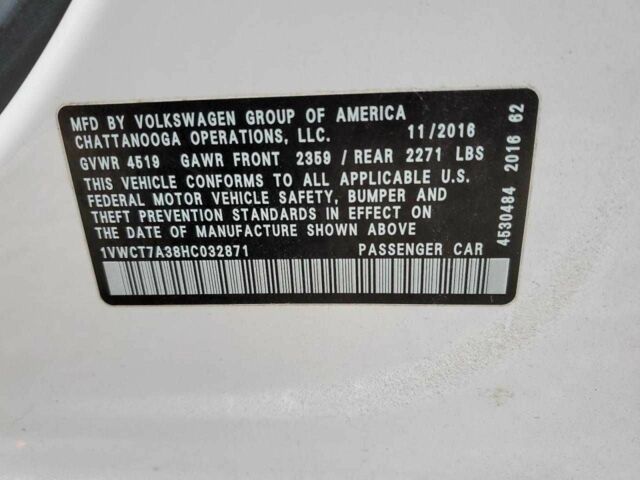 Белый Фольксваген Пассат, объемом двигателя 0.18 л и пробегом 98 тыс. км за 3500 $, фото 11 на Automoto.ua