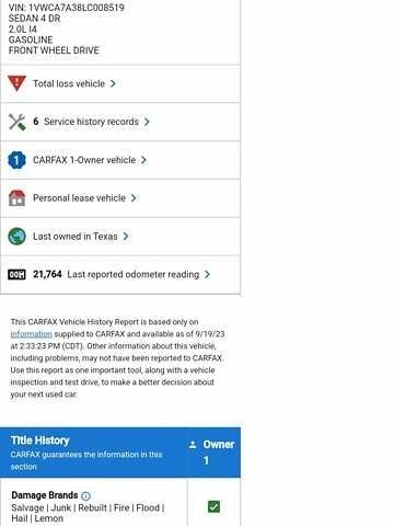 Белый Фольксваген Пассат, объемом двигателя 2 л и пробегом 41 тыс. км за 21600 $, фото 11 на Automoto.ua