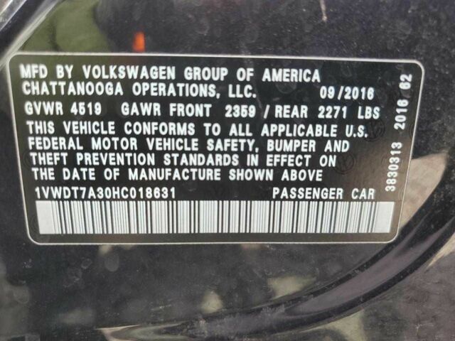 Черный Фольксваген Пассат, объемом двигателя 1.8 л и пробегом 72 тыс. км за 2500 $, фото 12 на Automoto.ua
