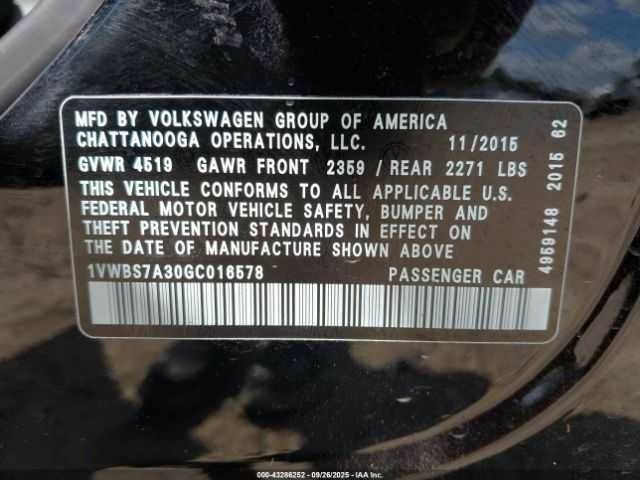 Черный Фольксваген Пассат, объемом двигателя 1.8 л и пробегом 87 тыс. км за 1400 $, фото 8 на Automoto.ua