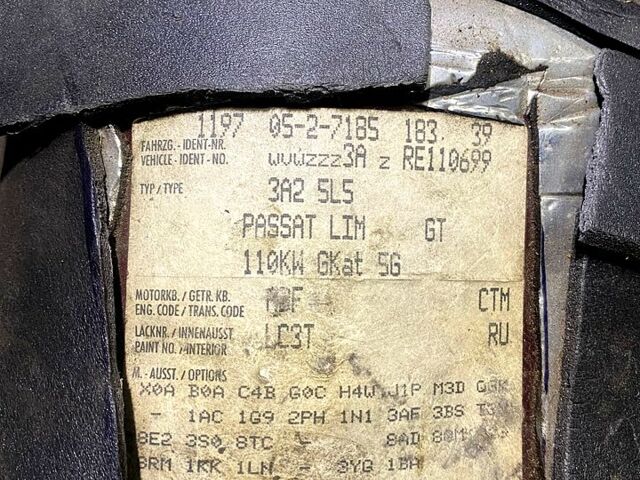 Фольксваген Пассат, объемом двигателя 2 л и пробегом 0 тыс. км за 3200 $, фото 13 на Automoto.ua