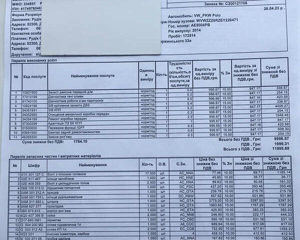 Фольксваген Поло, объемом двигателя 1.6 л и пробегом 179 тыс. км за 10800 $, фото 29 на Automoto.ua