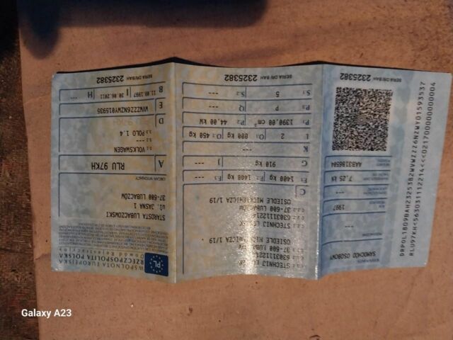 Синий Фольксваген Поло, объемом двигателя 0 л и пробегом 1 тыс. км за 600 $, фото 9 на Automoto.ua