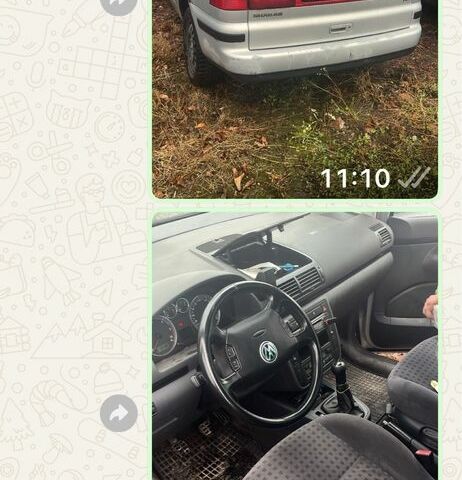 Сірий Фольксваген Шаран, об'ємом двигуна 2 л та пробігом 300 тис. км за 1900 $, фото 2 на Automoto.ua