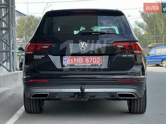 Черный Фольксваген Tiguan Allspace, объемом двигателя 1.97 л и пробегом 226 тыс. км за 22900 $, фото 4 на Automoto.ua
