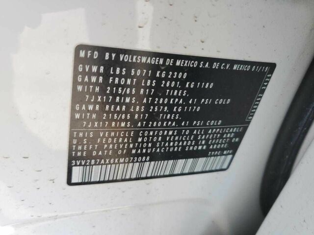 Белый Фольксваген Тигуан, объемом двигателя 0 л и пробегом 76 тыс. км за 4599 $, фото 12 на Automoto.ua