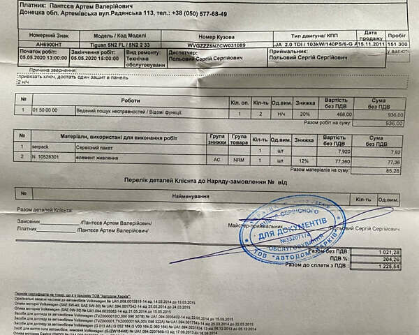 Белый Фольксваген Тигуан, объемом двигателя 2 л и пробегом 236 тыс. км за 12800 $, фото 47 на Automoto.ua