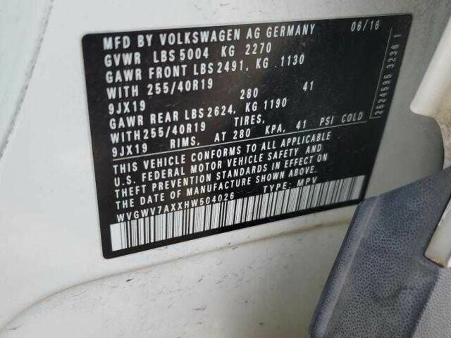 Белый Фольксваген Тигуан, объемом двигателя 2 л и пробегом 140 тыс. км за 1700 $, фото 12 на Automoto.ua