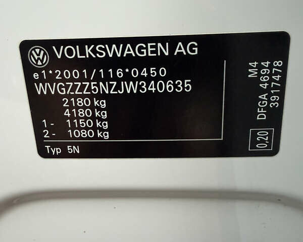 Белый Фольксваген Тигуан, объемом двигателя 1.98 л и пробегом 200 тыс. км за 21950 $, фото 40 на Automoto.ua