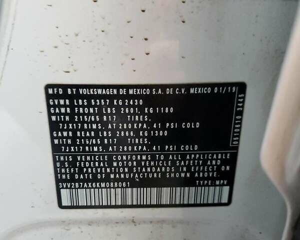 Белый Фольксваген Тигуан, объемом двигателя 2 л и пробегом 150 тыс. км за 4100 $, фото 12 на Automoto.ua