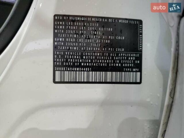 Белый Фольксваген Тигуан, объемом двигателя 1.98 л и пробегом 57 тыс. км за 8500 $, фото 10 на Automoto.ua