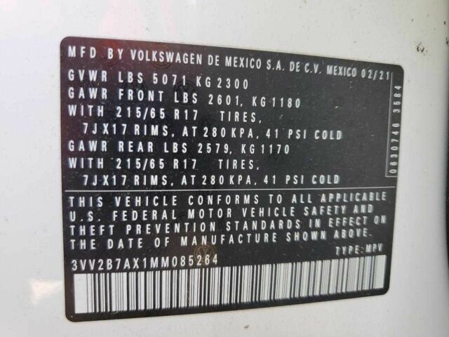 Белый Фольксваген Тигуан, объемом двигателя 2 л и пробегом 35 тыс. км за 11700 $, фото 12 на Automoto.ua