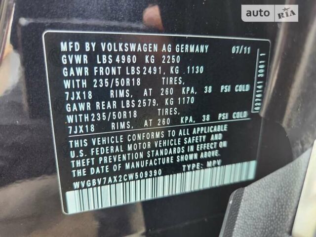 Чорний Фольксваген Тігуан, об'ємом двигуна 2 л та пробігом 150 тис. км за 12300 $, фото 34 на Automoto.ua