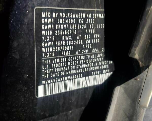 Чорний Фольксваген Тігуан, об'ємом двигуна 1.98 л та пробігом 105 тис. км за 1000 $, фото 11 на Automoto.ua