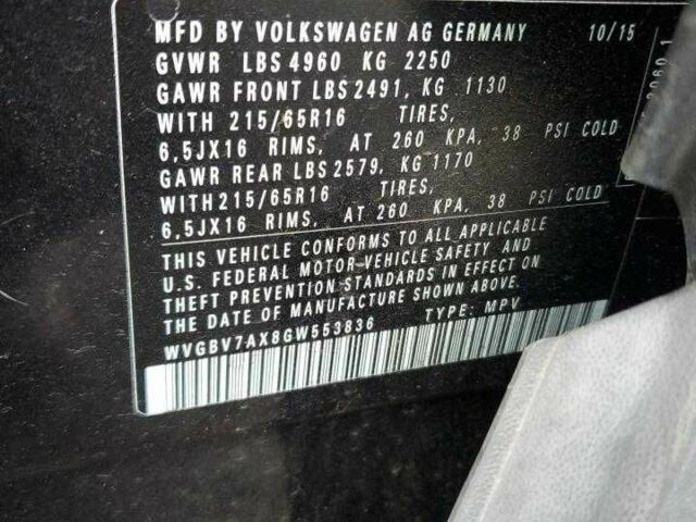 Черный Фольксваген Тигуан, объемом двигателя 2 л и пробегом 97 тыс. км за 2300 $, фото 12 на Automoto.ua