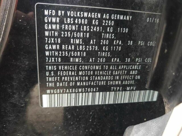 Чорний Фольксваген Тігуан, об'ємом двигуна 2 л та пробігом 64 тис. км за 1200 $, фото 12 на Automoto.ua