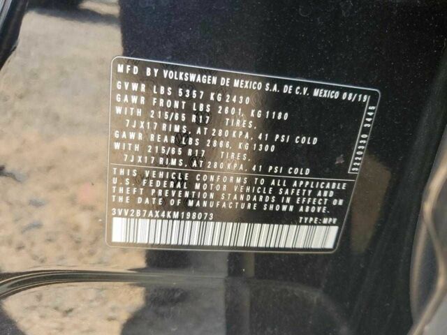 Черный Фольксваген Тигуан, объемом двигателя 2 л и пробегом 74 тыс. км за 3500 $, фото 12 на Automoto.ua