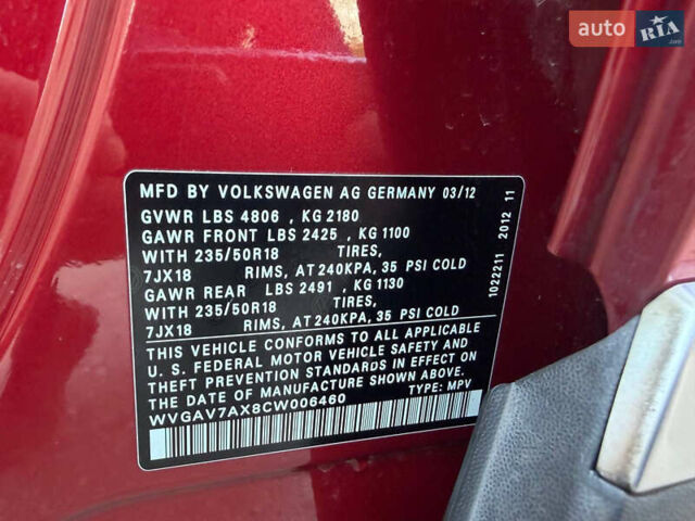 Красный Фольксваген Тигуан, объемом двигателя 1.98 л и пробегом 181 тыс. км за 12200 $, фото 7 на Automoto.ua