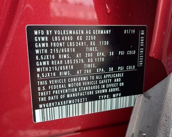 Червоний Фольксваген Тігуан, об'ємом двигуна 1.98 л та пробігом 167 тис. км за 14000 $, фото 9 на Automoto.ua