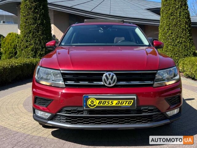 Красный Фольксваген Тигуан, объемом двигателя 2 л и пробегом 225 тыс. км за 18700 $, фото 1 на Automoto.ua