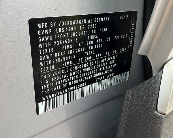 Серый Фольксваген Тигуан, объемом двигателя 2 л и пробегом 125 тыс. км за 14999 $, фото 39 на Automoto.ua