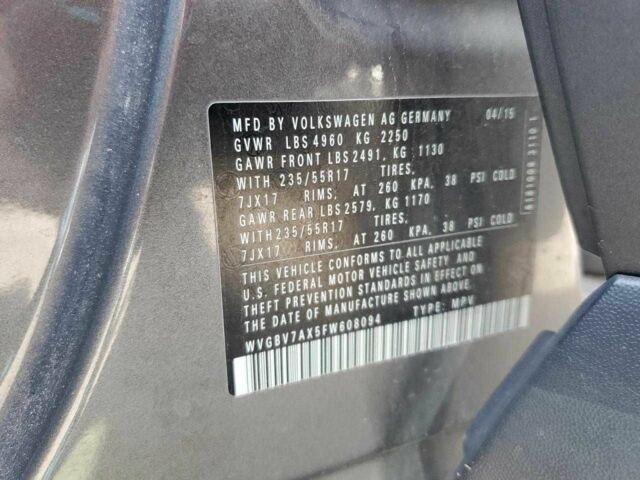 Серый Фольксваген Тигуан, объемом двигателя 0 л и пробегом 82 тыс. км за 1500 $, фото 12 на Automoto.ua