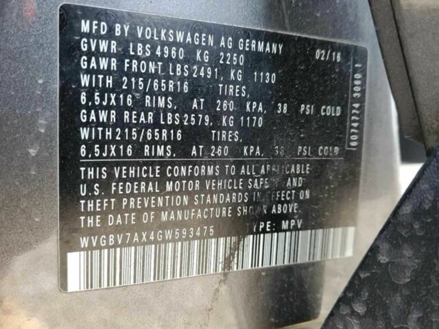 Серый Фольксваген Тигуан, объемом двигателя 2 л и пробегом 227 тыс. км за 9600 $, фото 11 на Automoto.ua