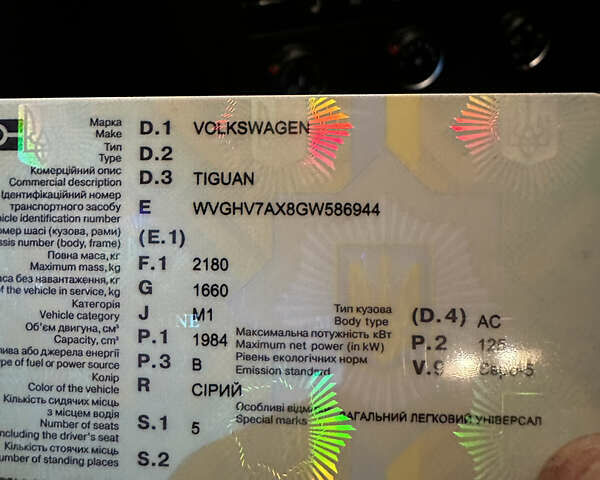 Сірий Фольксваген Тігуан, об'ємом двигуна 2 л та пробігом 108 тис. км за 14000 $, фото 1 на Automoto.ua