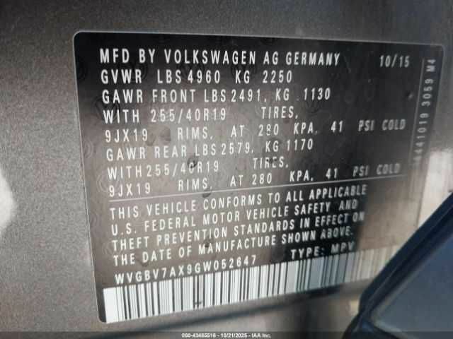 Серый Фольксваген Тигуан, объемом двигателя 2 л и пробегом 67 тыс. км за 2000 $, фото 8 на Automoto.ua