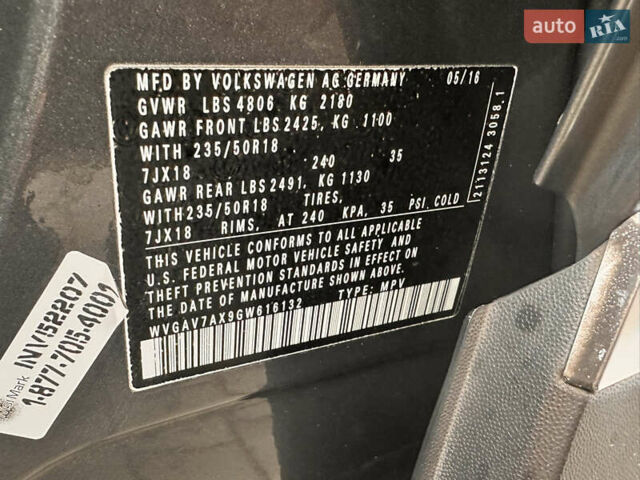 Сірий Фольксваген Тігуан, об'ємом двигуна 1.98 л та пробігом 196 тис. км за 12900 $, фото 16 на Automoto.ua