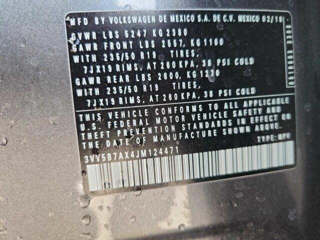 Сірий Фольксваген Тігуан, об'ємом двигуна 2 л та пробігом 64 тис. км за 7000 $, фото 12 на Automoto.ua