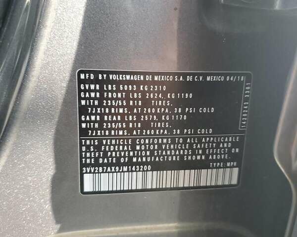 Серый Фольксваген Тигуан, объемом двигателя 1.98 л и пробегом 165 тыс. км за 4300 $, фото 12 на Automoto.ua