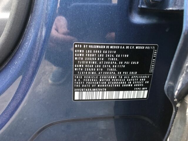 Синий Фольксваген Тигуан, объемом двигателя 2 л и пробегом 169 тыс. км за 19500 $, фото 6 на Automoto.ua