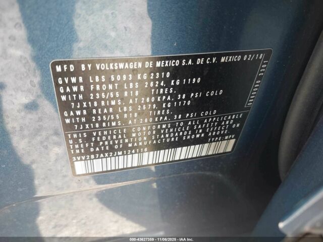 Синий Фольксваген Тигуан, объемом двигателя 2 л и пробегом 137 тыс. км за 12200 $, фото 8 на Automoto.ua