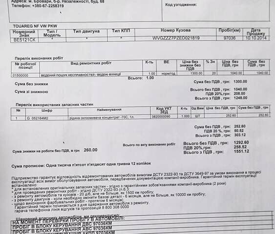 Белый Фольксваген Туарег, объемом двигателя 2.97 л и пробегом 110 тыс. км за 18000 $, фото 30 на Automoto.ua