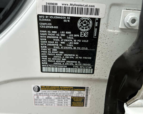 Белый Фольксваген Туарег, объемом двигателя 2.97 л и пробегом 215 тыс. км за 19700 $, фото 15 на Automoto.ua