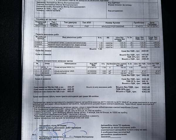 Черный Фольксваген Туарег, объемом двигателя 3 л и пробегом 215 тыс. км за 25800 $, фото 36 на Automoto.ua