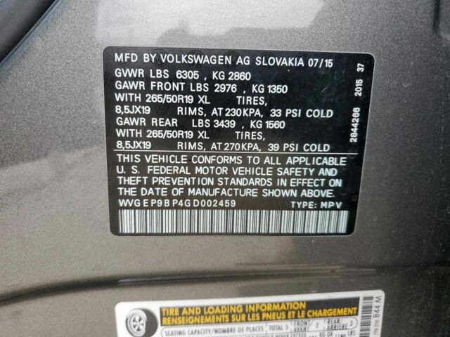 Сірий Фольксваген Туарег, об'ємом двигуна 3 л та пробігом 107 тис. км за 9000 $, фото 11 на Automoto.ua