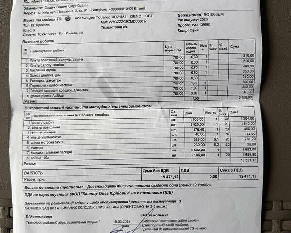 Серый Фольксваген Туарег, объемом двигателя 2.97 л и пробегом 147 тыс. км за 42999 $, фото 42 на Automoto.ua