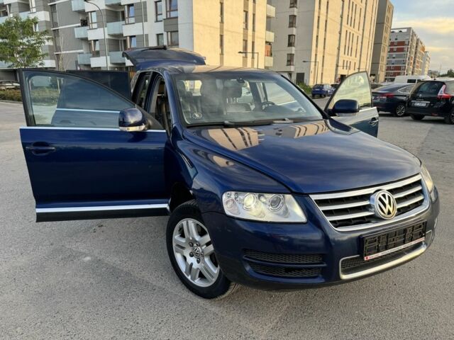 Синий Фольксваген Туарег, объемом двигателя 5 л и пробегом 192 тыс. км за 4400 $, фото 3 на Automoto.ua