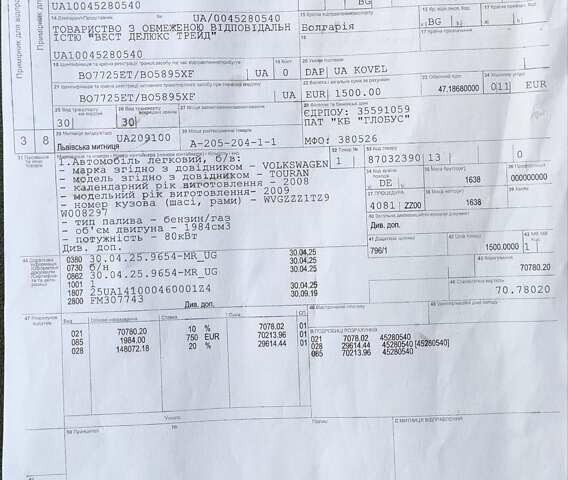 Білий Фольксваген Туран, об'ємом двигуна 2 л та пробігом 99 тис. км за 9800 $, фото 46 на Automoto.ua