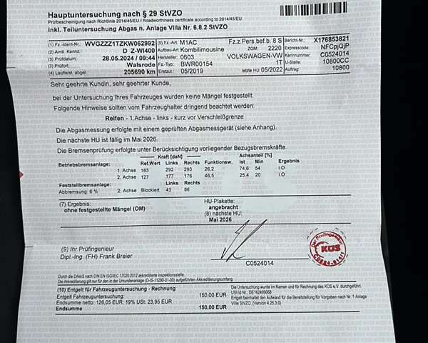 Білий Фольксваген Туран, об'ємом двигуна 1.97 л та пробігом 238 тис. км за 19450 $, фото 40 на Automoto.ua