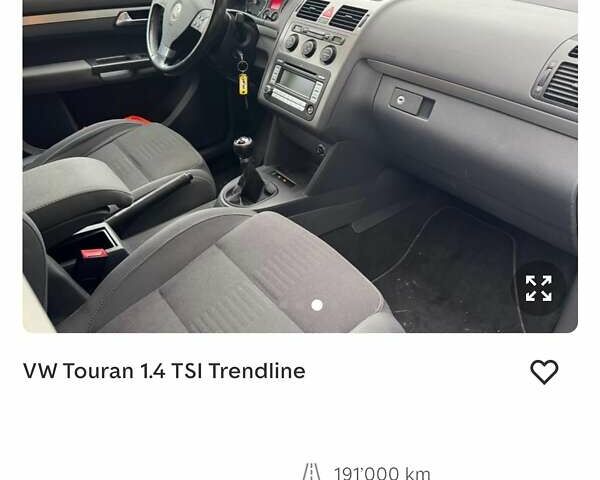 Черный Фольксваген Туран, объемом двигателя 1.4 л и пробегом 194 тыс. км за 6555 $, фото 222 на Automoto.ua