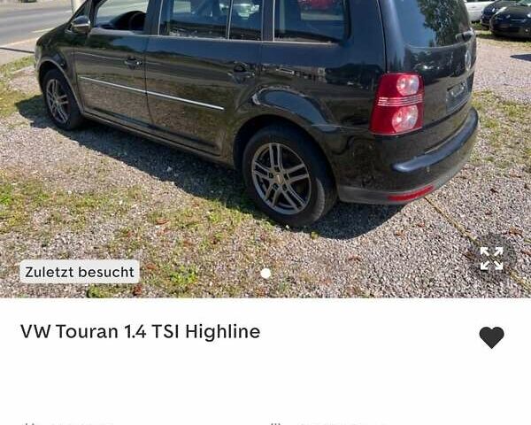 Черный Фольксваген Туран, объемом двигателя 1.4 л и пробегом 238 тыс. км за 7888 $, фото 254 на Automoto.ua