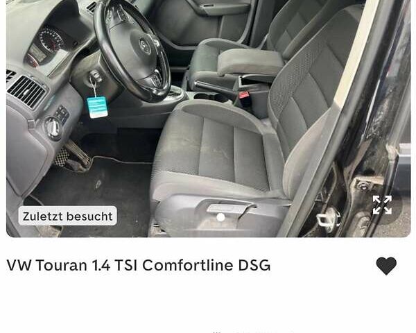 Черный Фольксваген Туран, объемом двигателя 1.4 л и пробегом 207 тыс. км за 10777 $, фото 220 на Automoto.ua